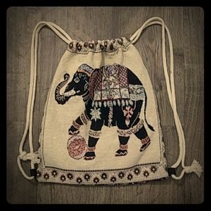 Womens Boho Draw-String Bag